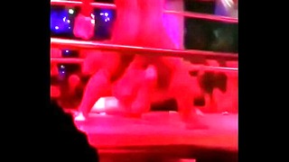 Jamaican Stripper Does Death Roll On Midgets Penis